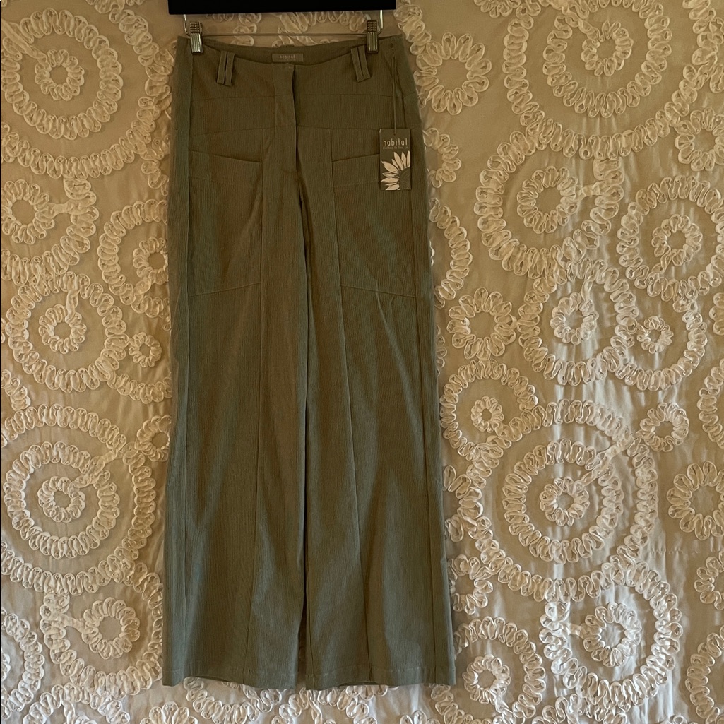 Habitat Power Stripe City Pants Fine Black & White Pockets Stretch